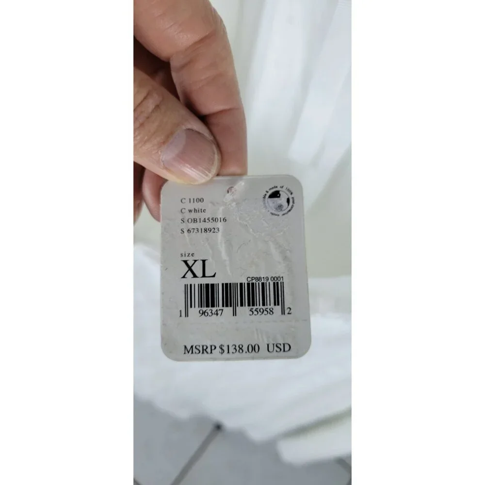 Free People Womens Apricot Rose Mini Dress Puff Sleeve Eyelet White Size XLarge - Picture 7 of 14